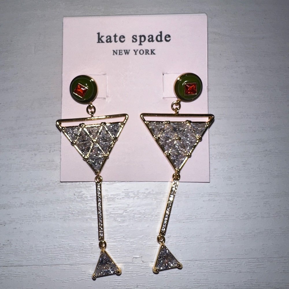 Kate Spade Shaken Or Stirred Dirty Martini Earrings